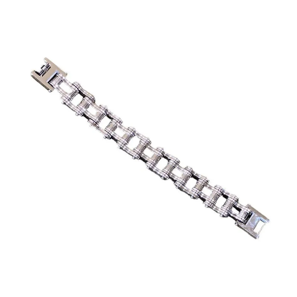 Silver Motorcycle Biker Link Chain Bold Stainless Steel Bracelet NEW